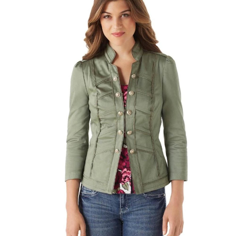 NEW! WHBM Sateen Military Jacket